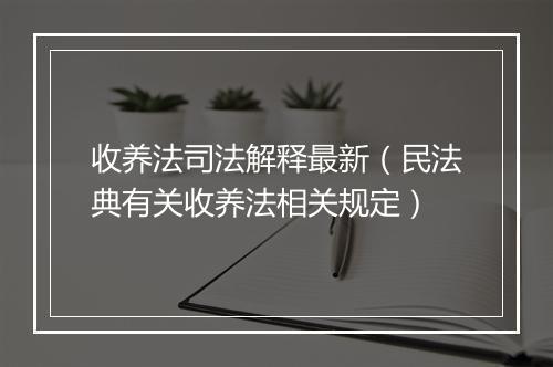 收养法司法解释最新（民法典有关收养法相关规定）