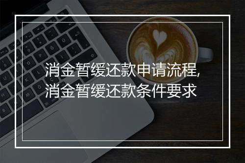 消金暂缓还款申请流程,消金暂缓还款条件要求