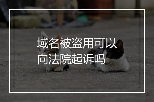 域名被盗用可以向法院起诉吗