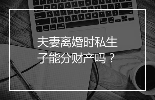 夫妻离婚时私生子能分财产吗？