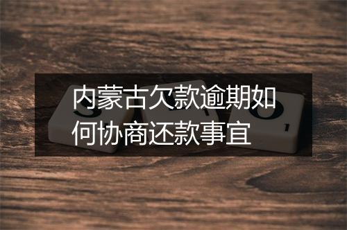 内蒙古欠款逾期如何协商还款事宜