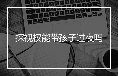 探视权能带孩子过夜吗