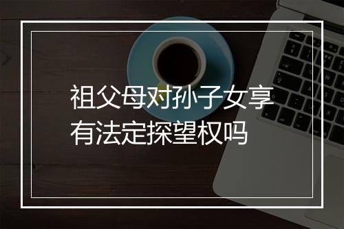 祖父母对孙子女享有法定探望权吗