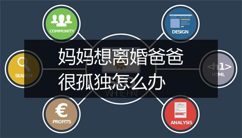 妈妈想离婚爸爸很孤独怎么办