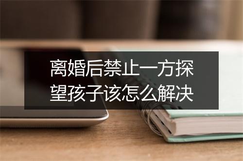 离婚后禁止一方探望孩子该怎么解决