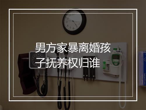 男方家暴离婚孩子抚养权归谁