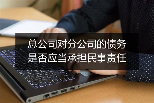总公司对分公司的债务是否应当承担民事责任
