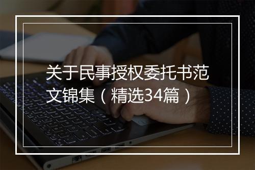 关于民事授权委托书范文锦集（精选34篇）