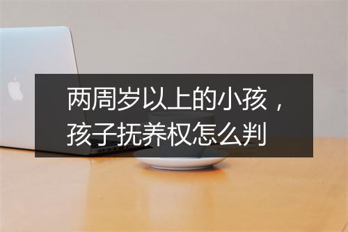 两周岁以上的小孩，孩子抚养权怎么判