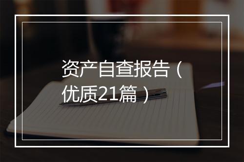资产自查报告（优质21篇）