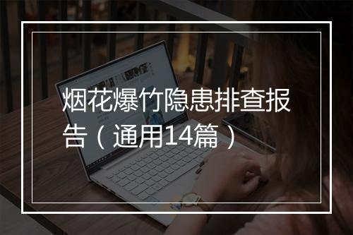烟花爆竹隐患排查报告（通用14篇）