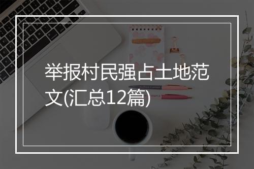 举报村民强占土地范文(汇总12篇)