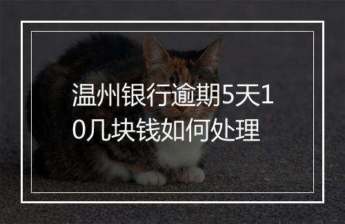 温州银行逾期5天10几块钱如何处理