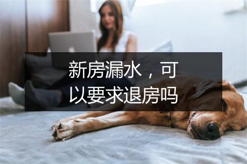新房漏水，可以要求退房吗