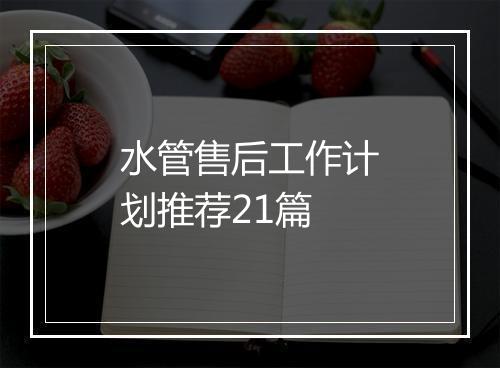 水管售后工作计划推荐21篇