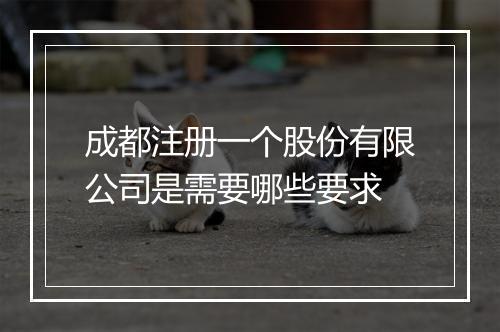 成都注册一个股份有限公司是需要哪些要求