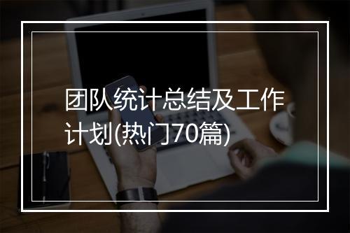 团队统计总结及工作计划(热门70篇)