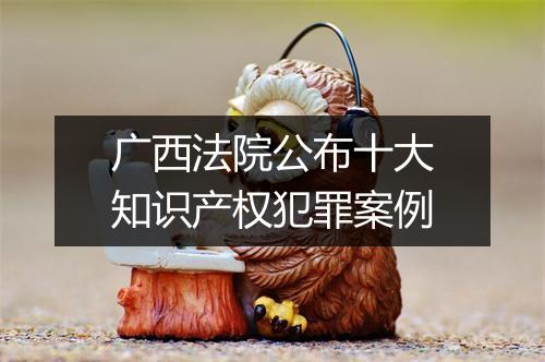广西法院公布十大知识产权犯罪案例