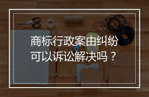 商标行政案由纠纷可以诉讼解决吗？