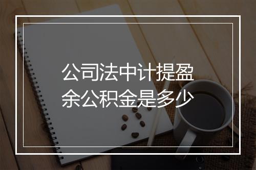公司法中计提盈余公积金是多少