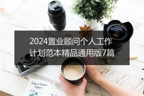2024置业顾问个人工作计划范本精品通用版7篇