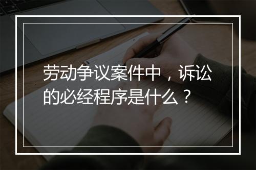 劳动争议案件中，诉讼的必经程序是什么？
