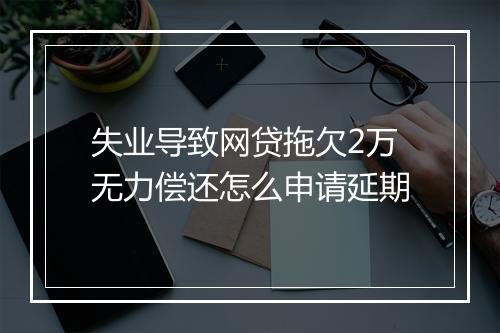 失业导致网贷拖欠2万无力偿还怎么申请延期