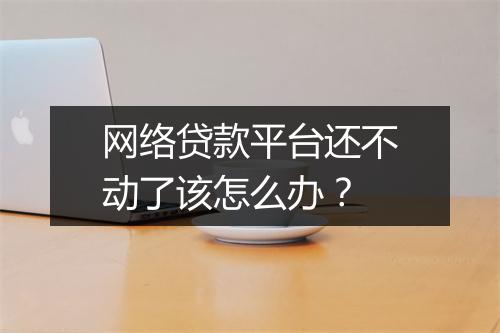 网络贷款平台还不动了该怎么办？