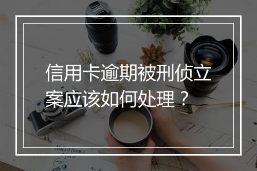 信用卡逾期被刑侦立案应该如何处理？