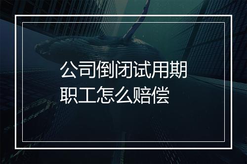 公司倒闭试用期职工怎么赔偿