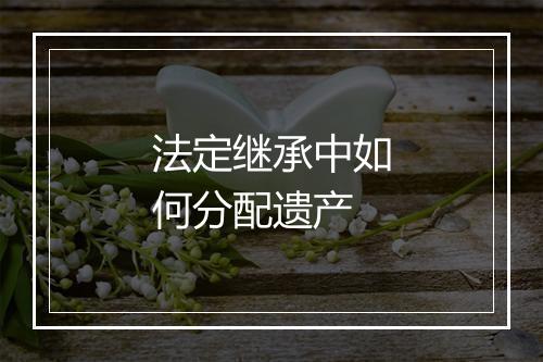 法定继承中如何分配遗产