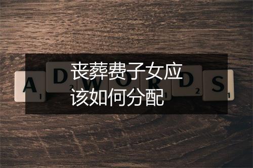 丧葬费子女应该如何分配