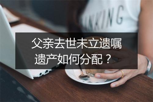 父亲去世未立遗嘱 遗产如何分配？