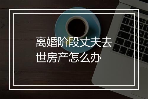离婚阶段丈夫去世房产怎么办