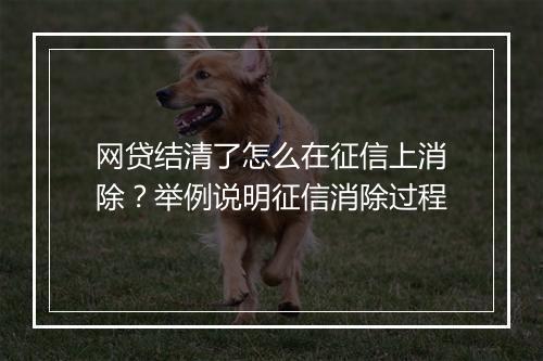 网贷结清了怎么在征信上消除？举例说明征信消除过程