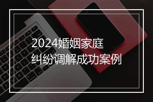 2024婚姻家庭纠纷调解成功案例