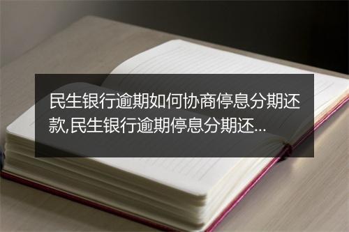 民生银行逾期如何协商停息分期还款,民生银行逾期停息分期还款详细解析
