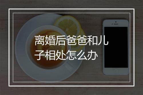 离婚后爸爸和儿子相处怎么办