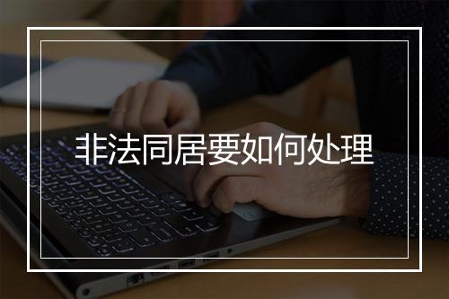非法同居要如何处理