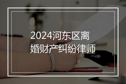 2024河东区离婚财产纠纷律师