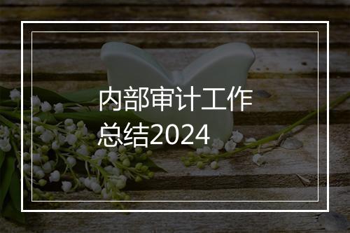 内部审计工作总结2024