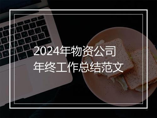 2024年物资公司年终工作总结范文