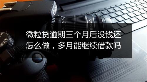 微粒贷逾期三个月后没钱还怎么做，多月能继续借款吗
