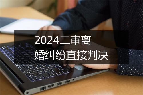 2024二审离婚纠纷直接判决