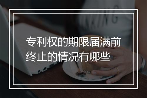 专利权的期限届满前终止的情况有哪些