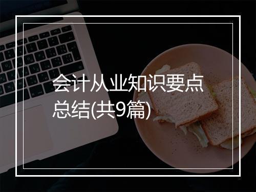 会计从业知识要点总结(共9篇)