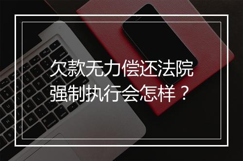 欠款无力偿还法院强制执行会怎样？