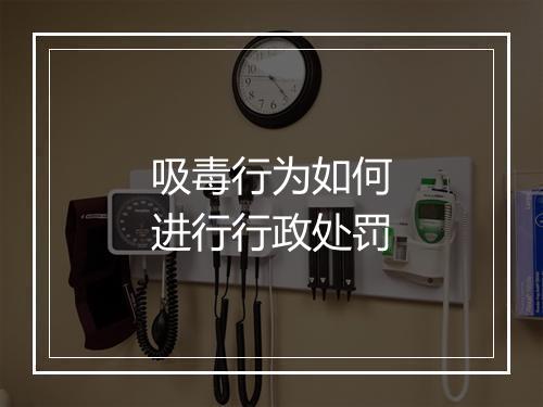 吸毒行为如何进行行政处罚