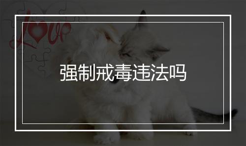强制戒毒违法吗