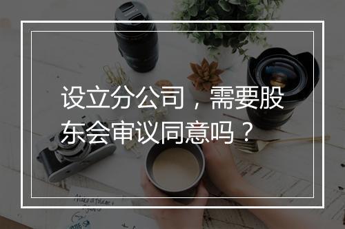 设立分公司，需要股东会审议同意吗？